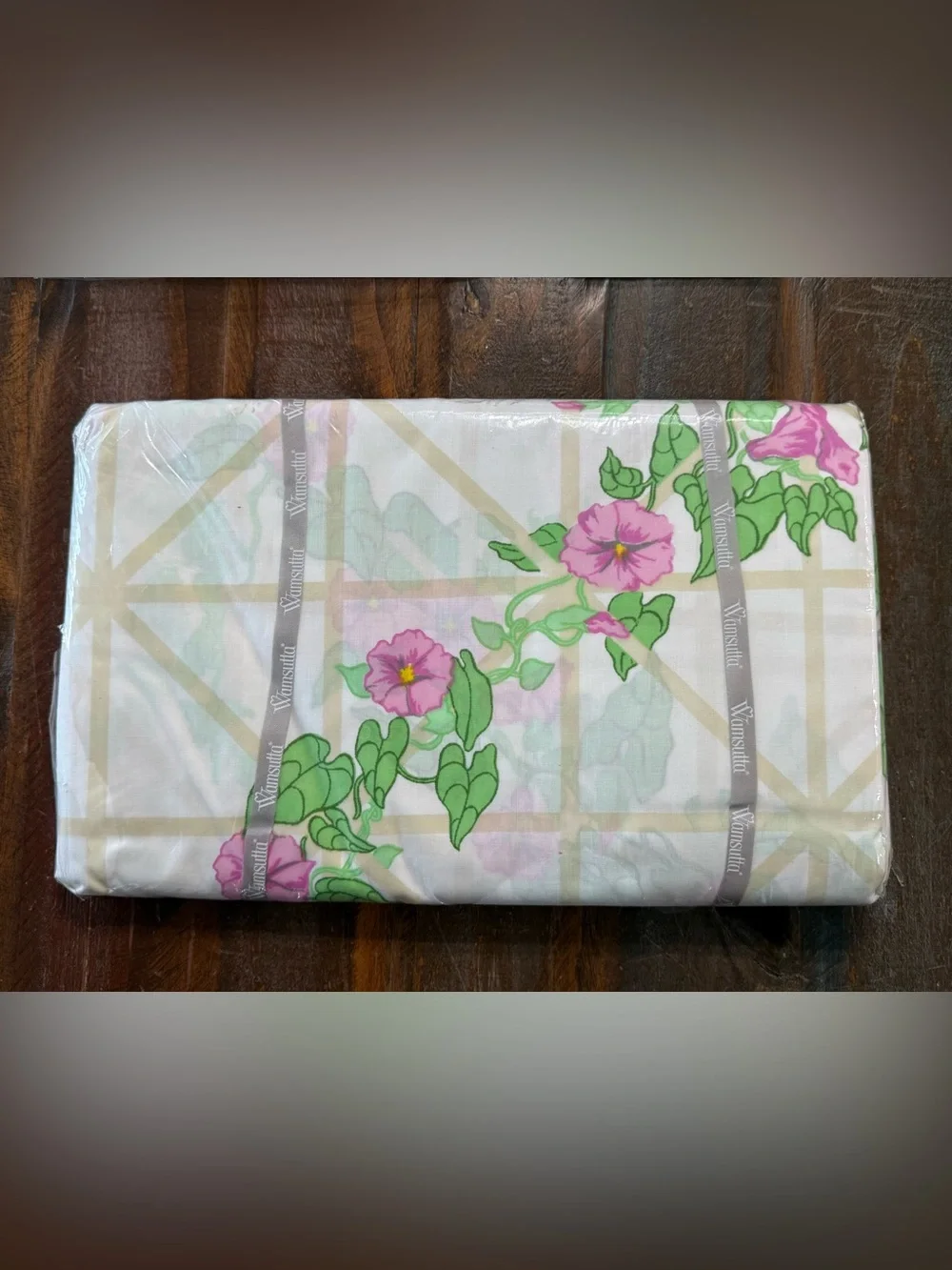 Christian Dior Wamsutta VTG Floral 200 Thread Count Percale Queen Sheet Set  NOS